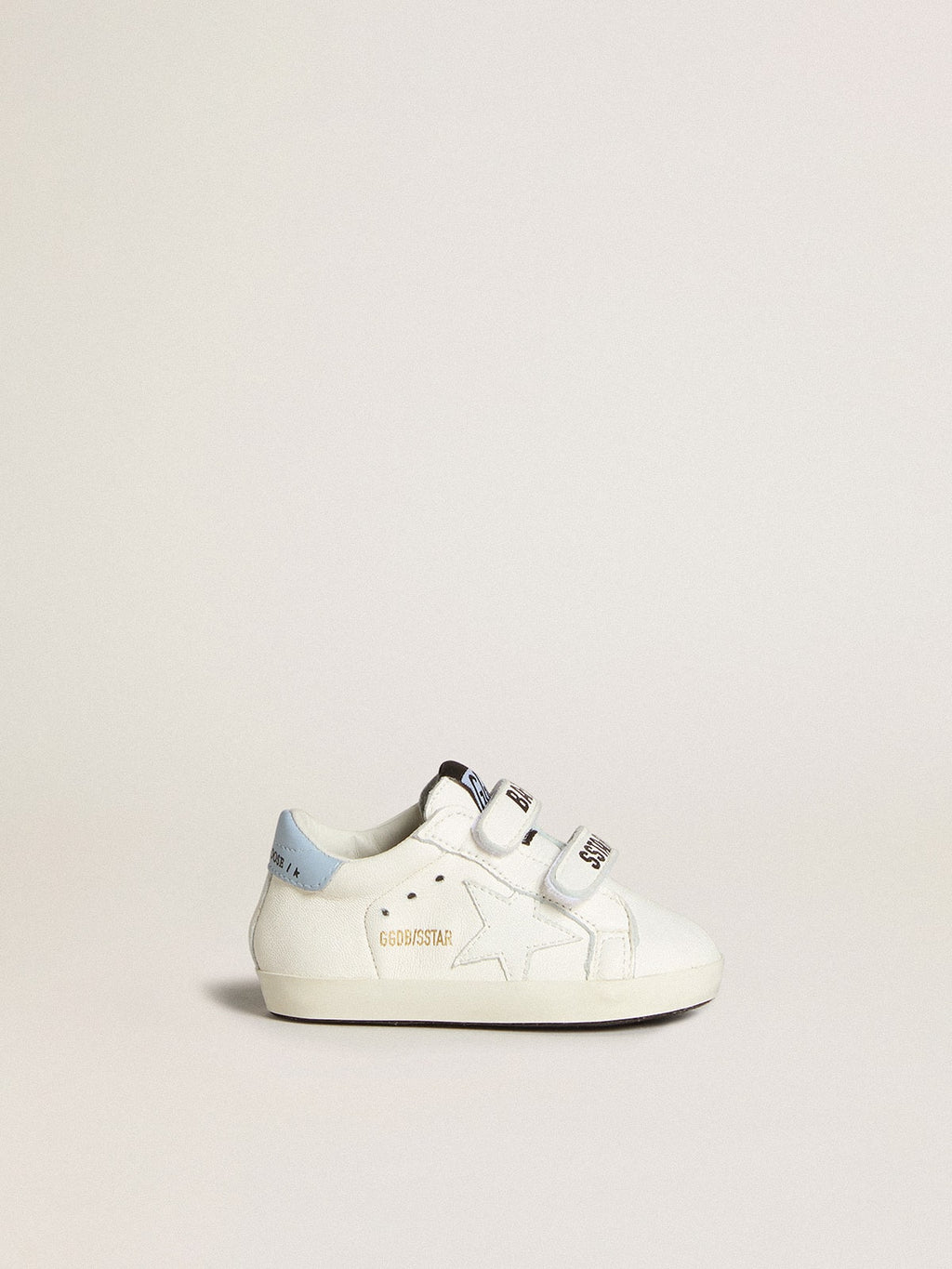 Baby School set in white nappa with light blue leather heel tab| Golden Goose