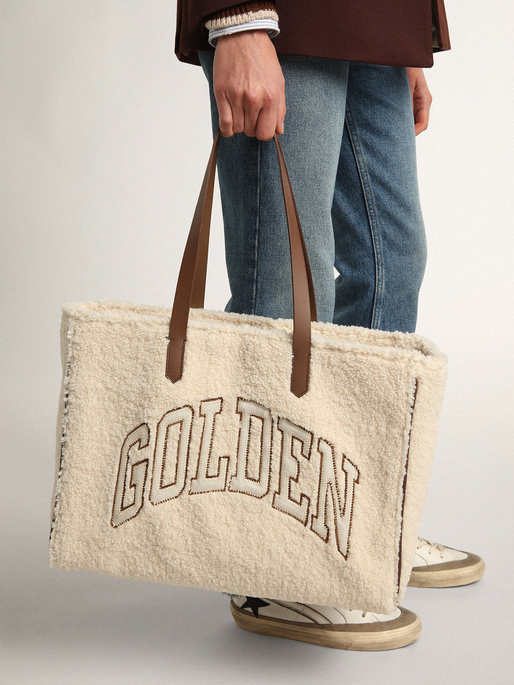 Women's California Bag East-West in faux fur| Golden Goose