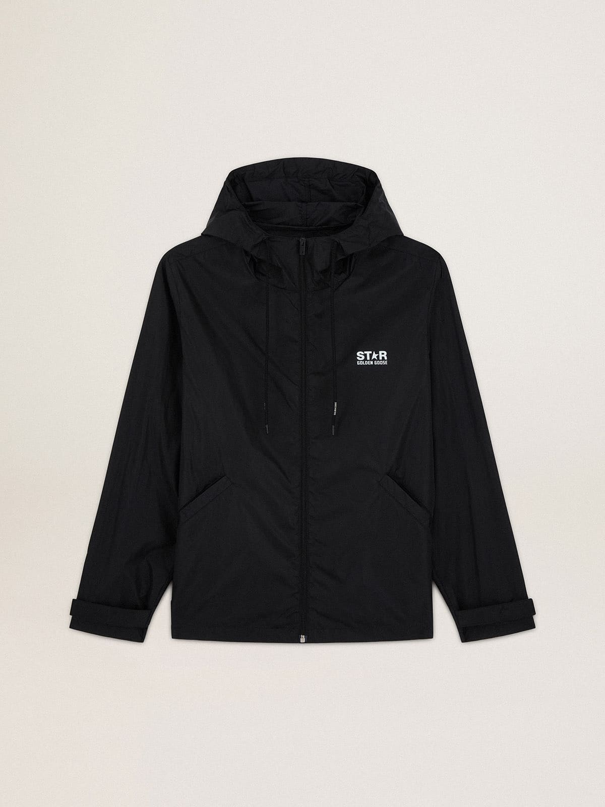 Men's black windbreaker| Golden Goose