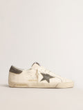 Men's Super-Star in nappa with gray suede star and heel tab| Golden Goose