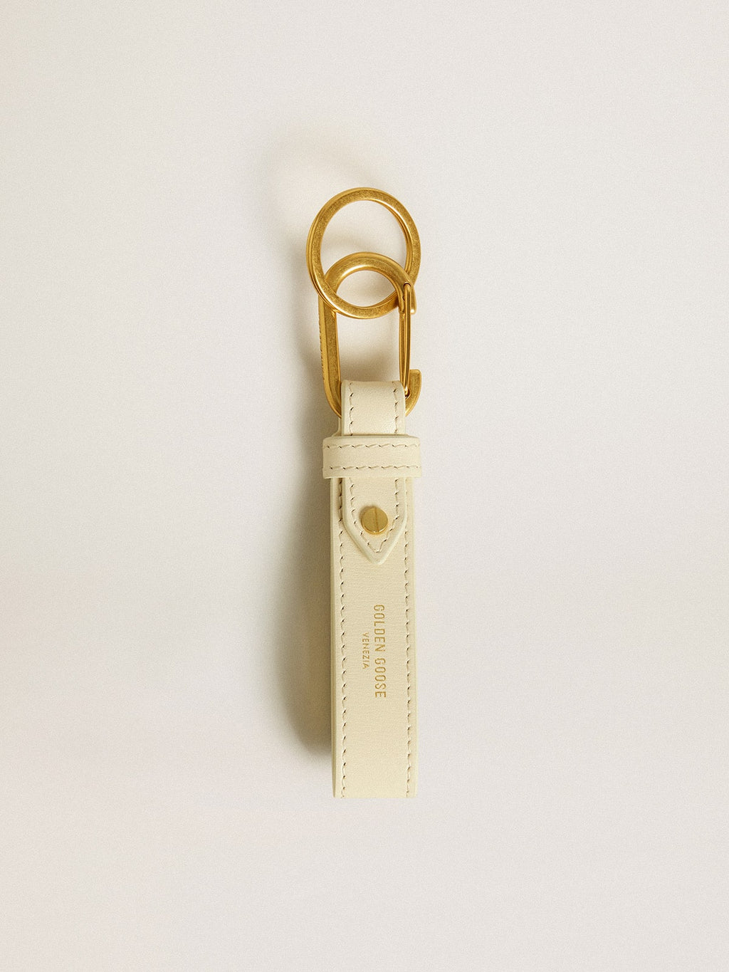 Worn white keyring| Golden Goose