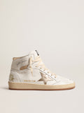 Sky-Star in white nappa leather with gold metallic leather star and heel tab| Golden Goose