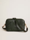 Women's Star Bag in dark green leather with tone-on-tone star| Golden Goose