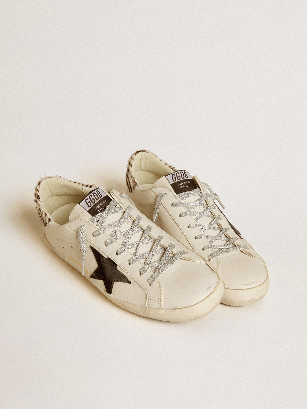 Men's Super-Star LTD with suede star and pony skin heel tab| Golden Goose