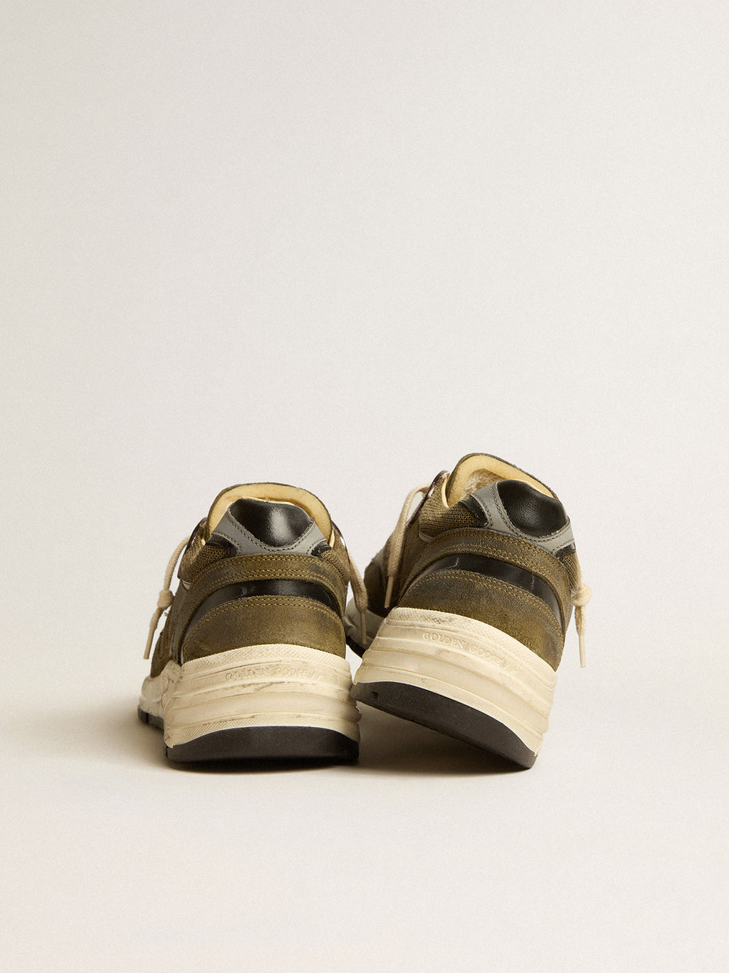 Men's Dad-Star in suede and mesh with black leather star and heel tab| Golden Goose