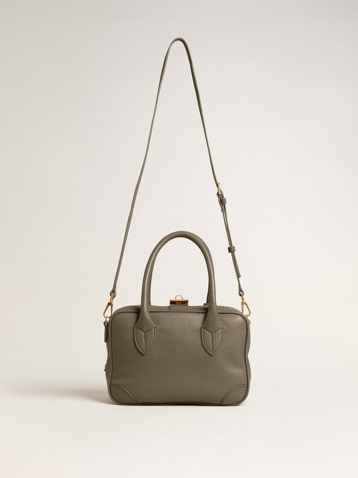 Vita Bag in sage-green sheepskin leather with gold details| Golden Goose