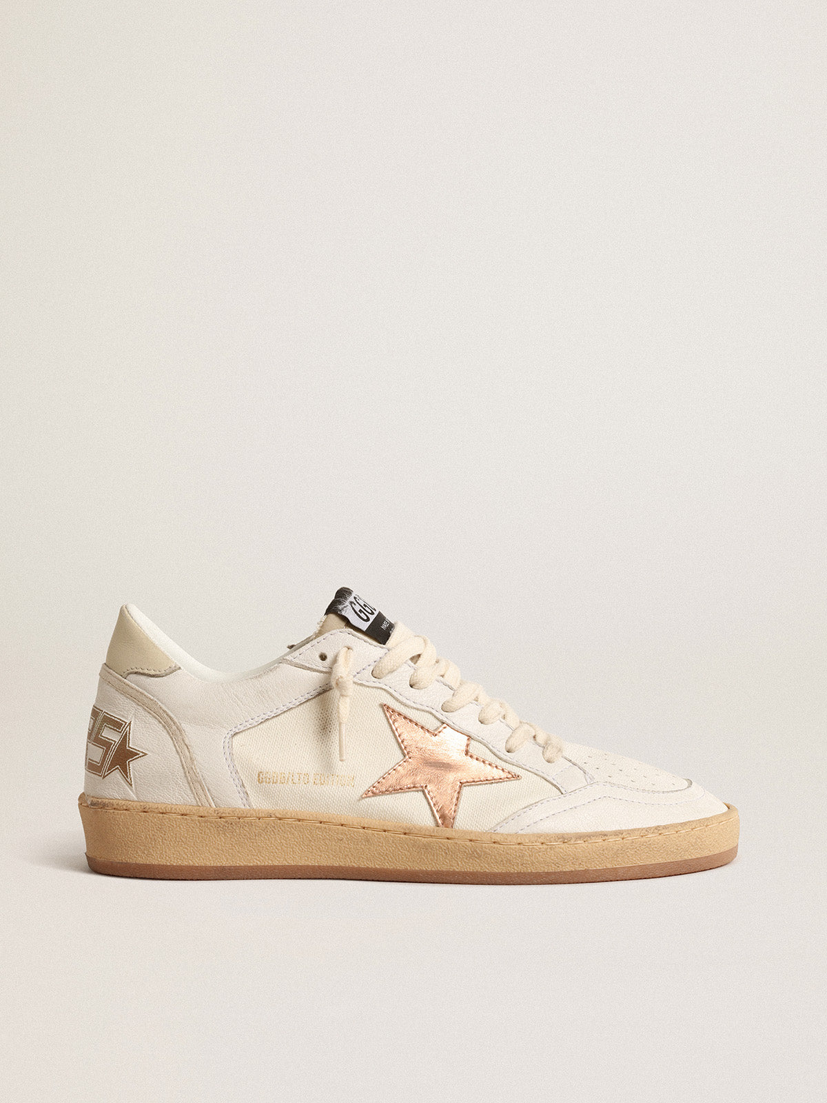 Ball Star in canvas and nappa with bronze metallic leather star| Golden Goose
