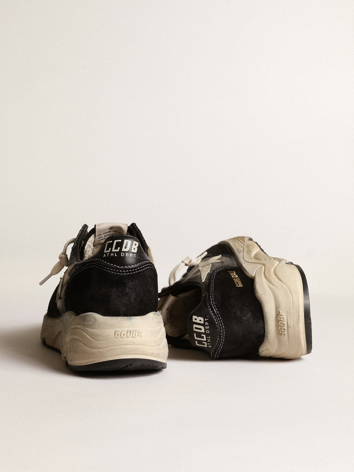 Women's Running Sole in black nappa and suede| Golden Goose