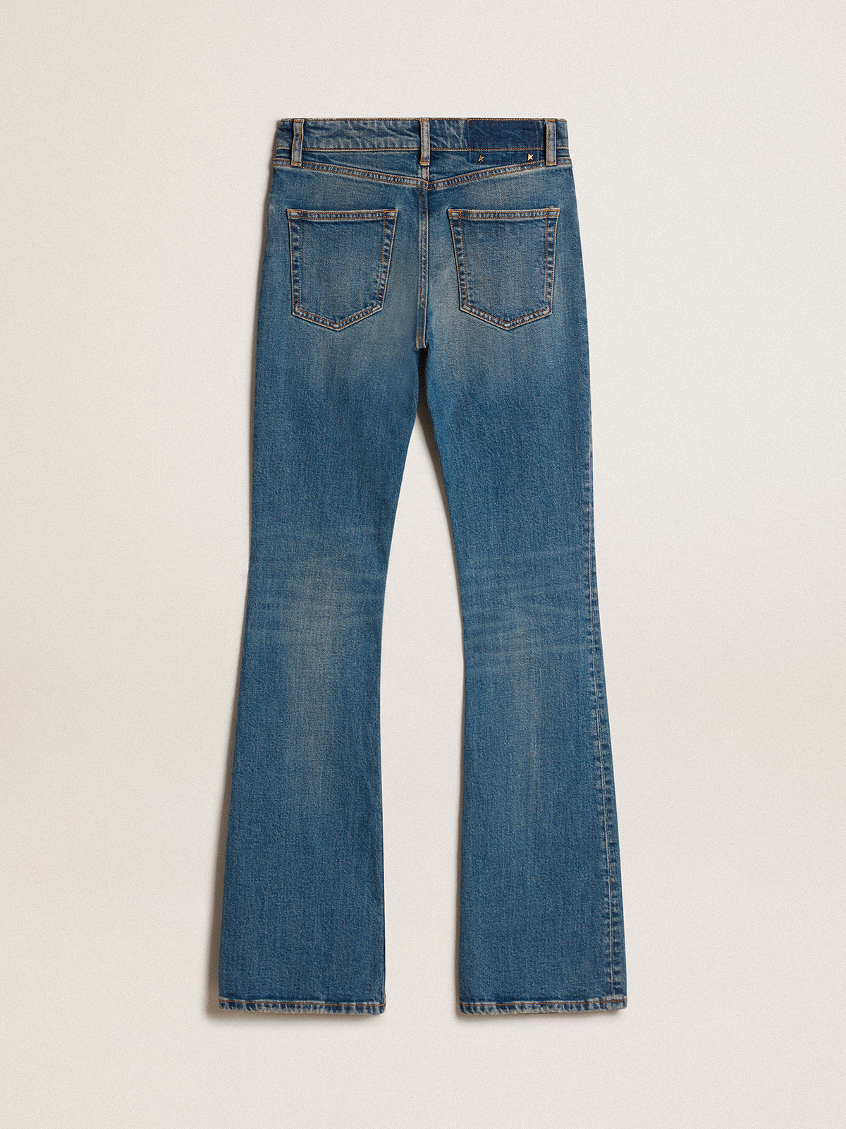 Blue jeans in elasticated fabric| Golden Goose