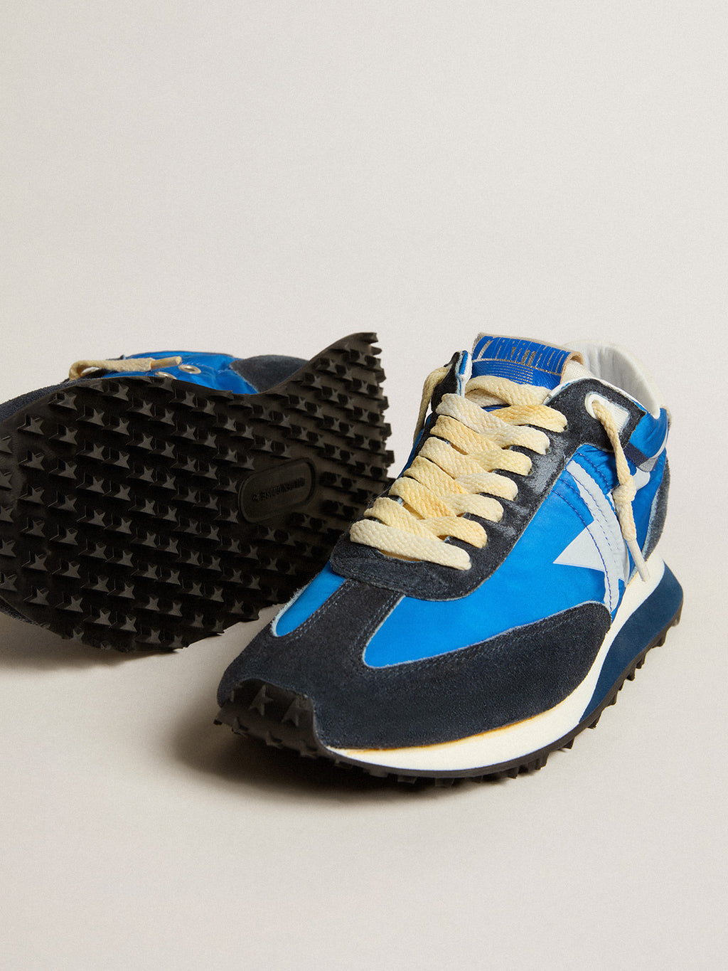 Women's Marathon with blue nylon upper and white star| Golden Goose