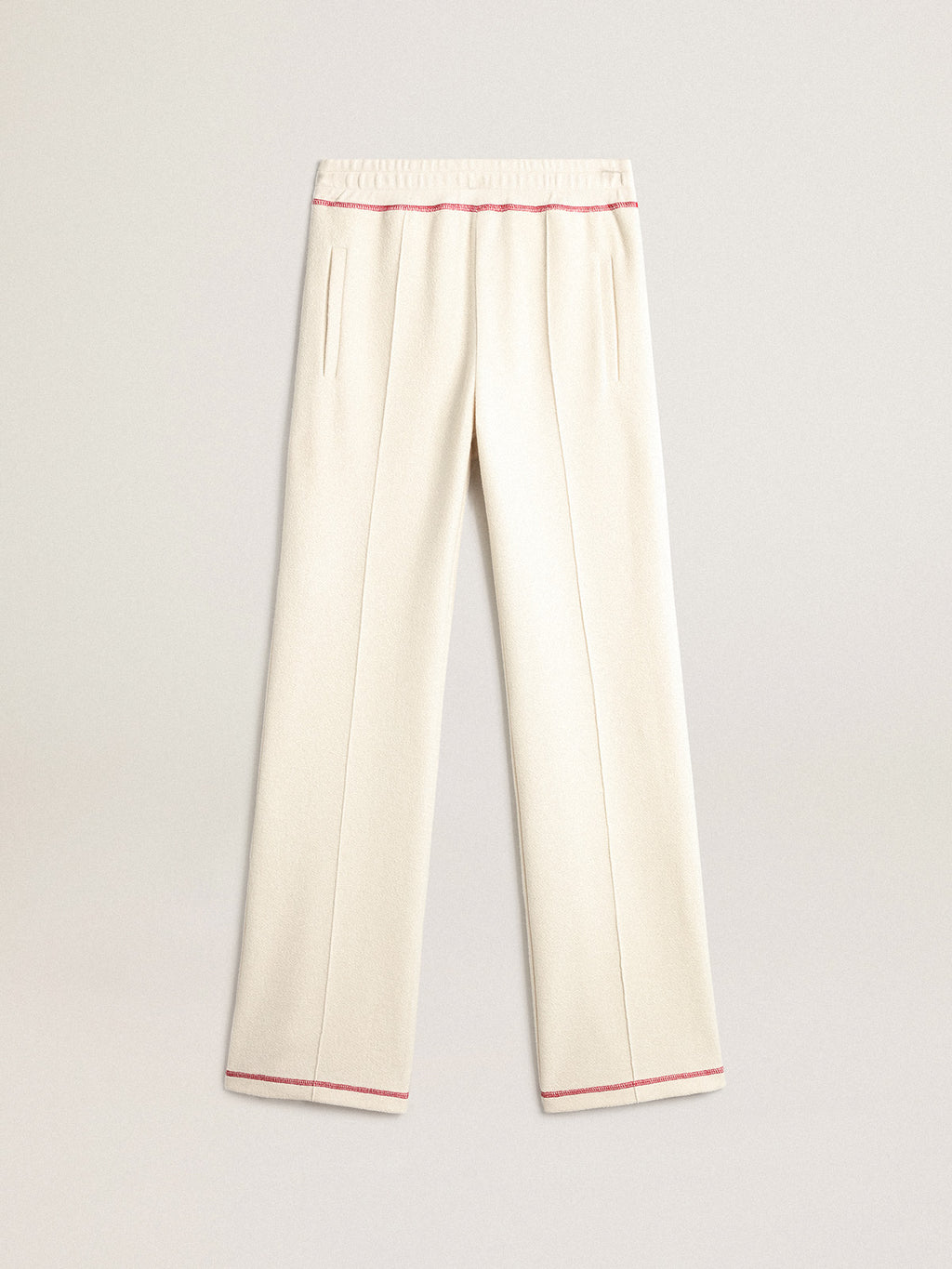Women's heritage white joggers with CNY logo| Golden Goose
