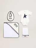 Gift set in white with blue logo| Golden Goose