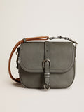 Women's Francis Bag medium in stone gray leather| Golden Goose