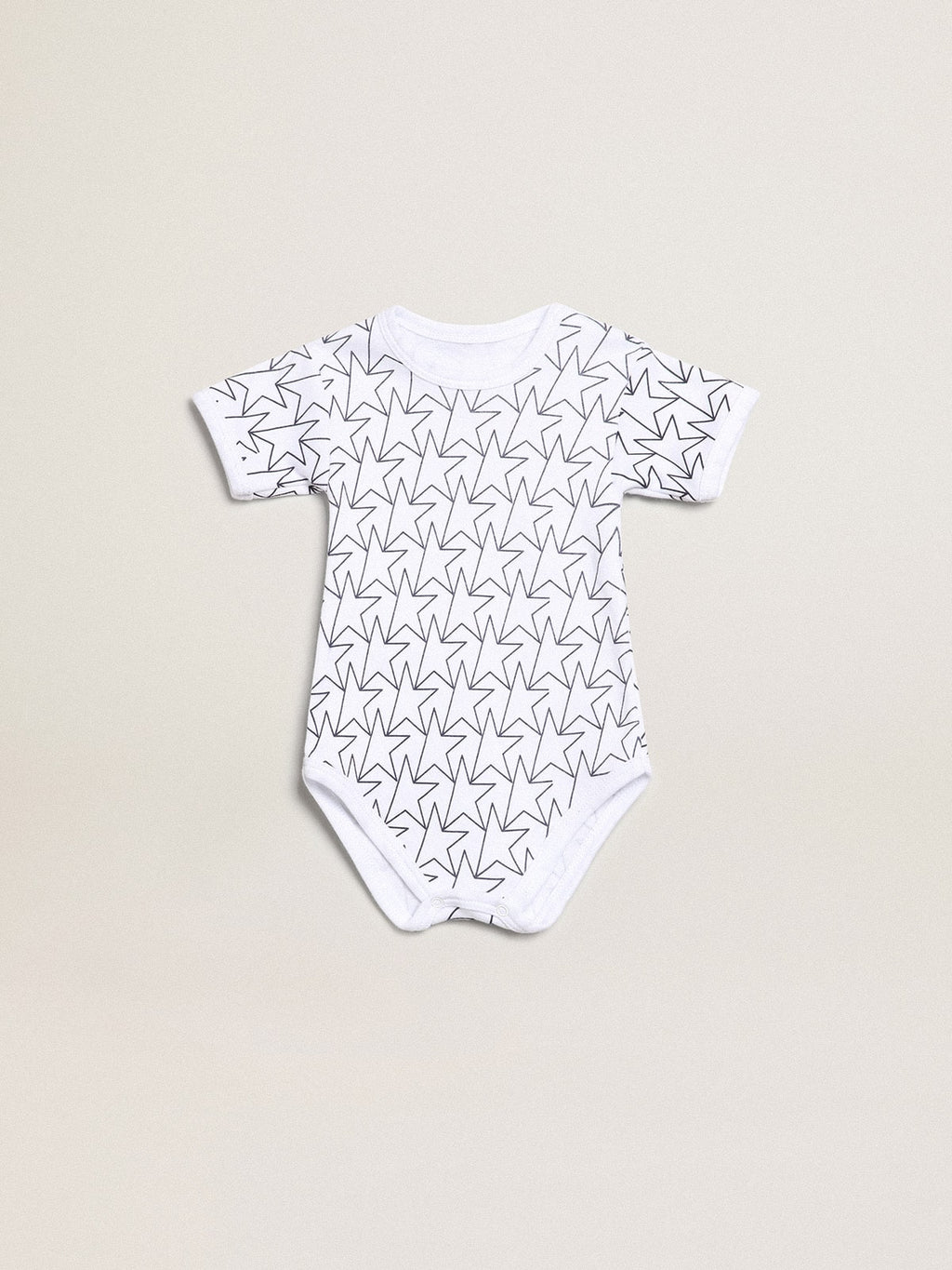 Baby gift set in white with navy blue trim and star| Golden Goose