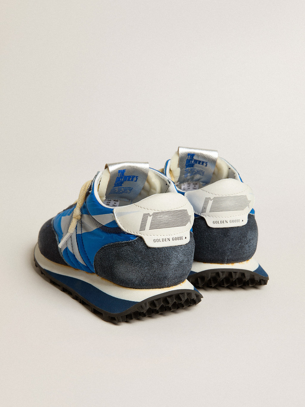Women's Marathon with blue nylon upper and white star| Golden Goose