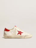 Women's Super-Star LTD in nappa with red star and heel tab| Golden Goose