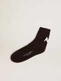 Black Star Collection socks with contrasting white star| Golden Goose
