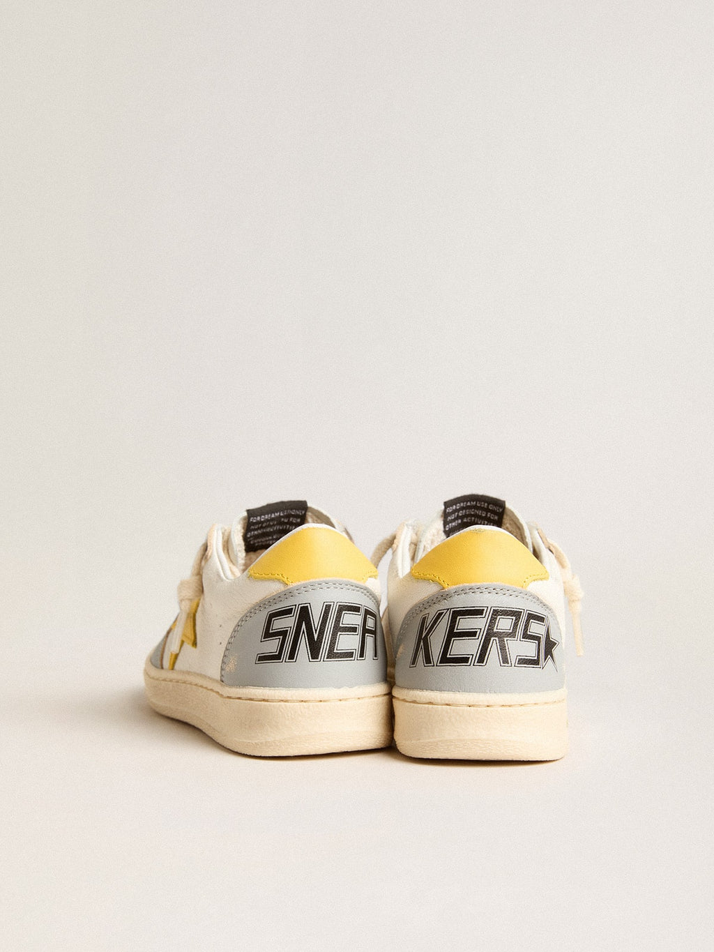 Ball Star Junior with yellow leather star and heel tab| Golden Goose