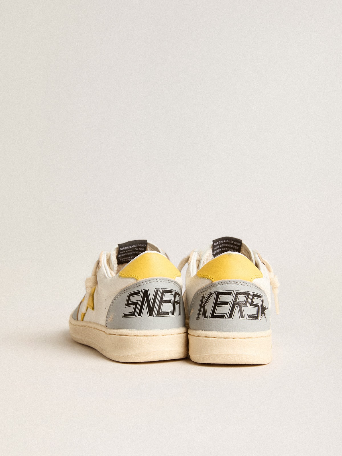 Ball Star Junior with yellow leather star and heel tab| Golden Goose