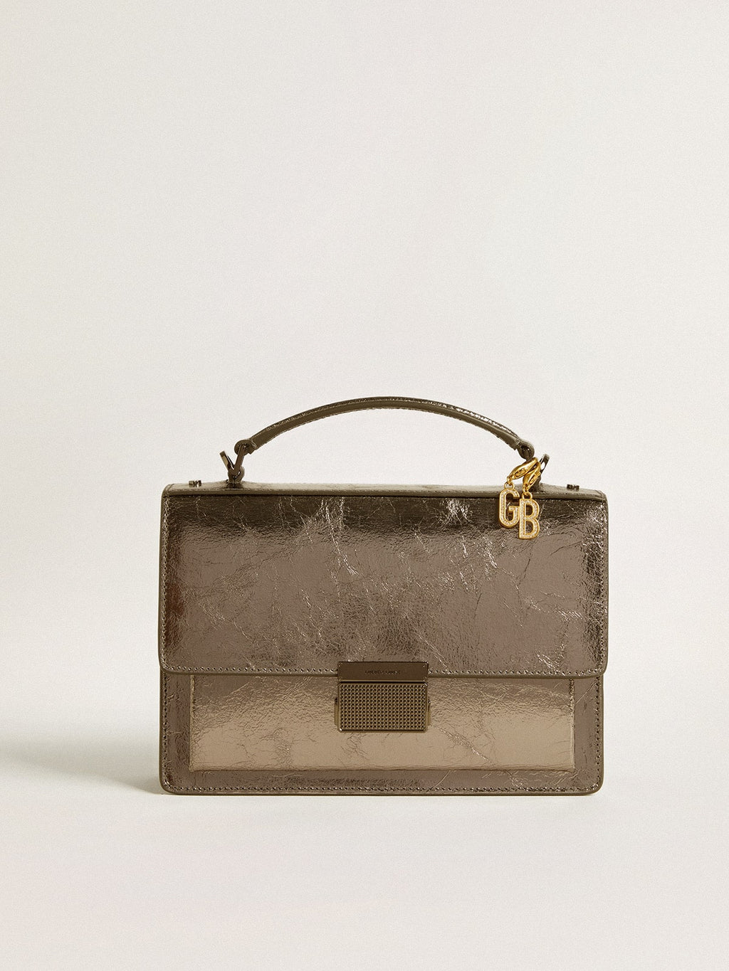 Letter G charm in gold-colored brass with crystals| Golden Goose