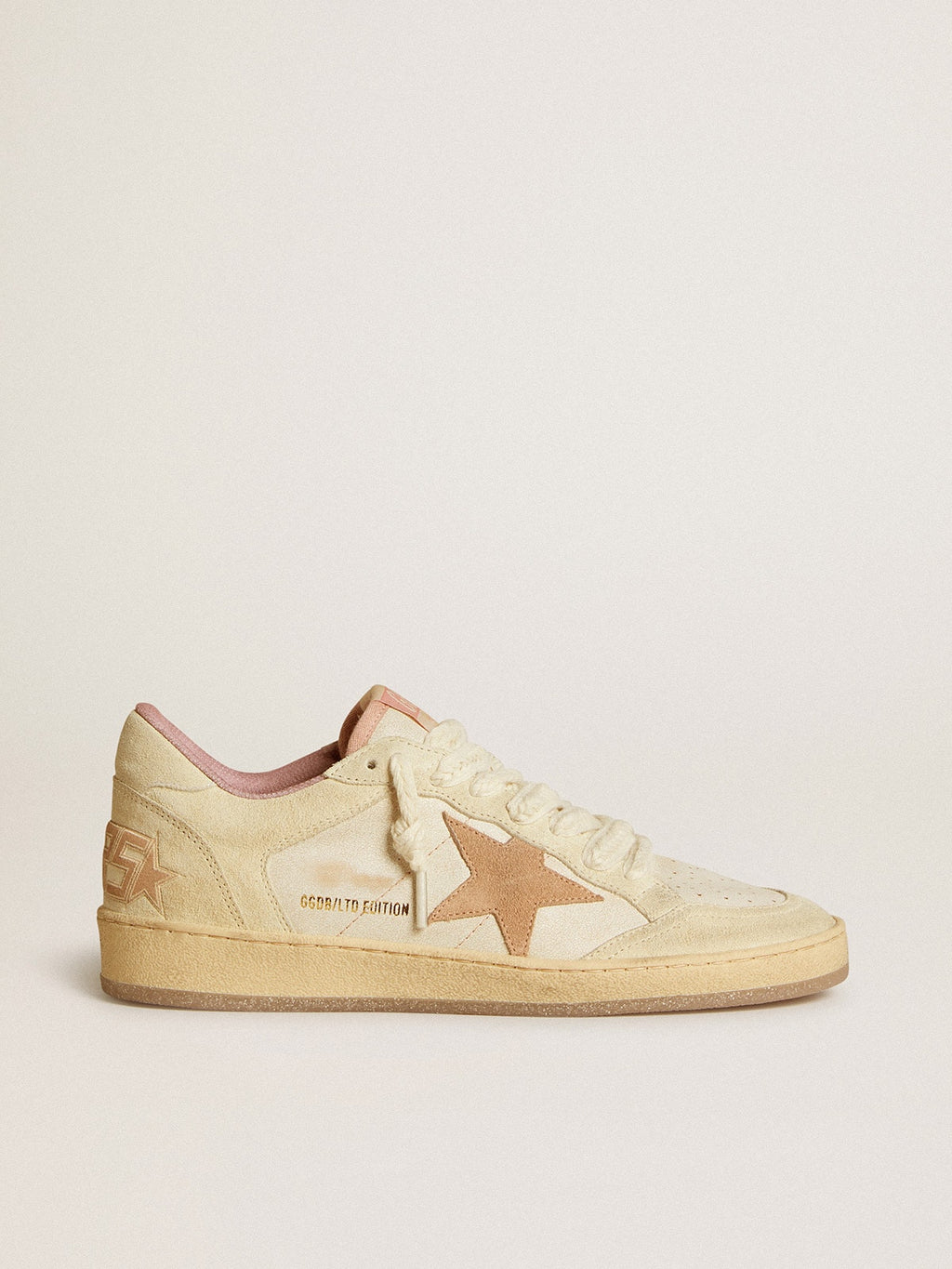 Ball Star LTD in leather and suede with suede star and heel tab| Golden Goose