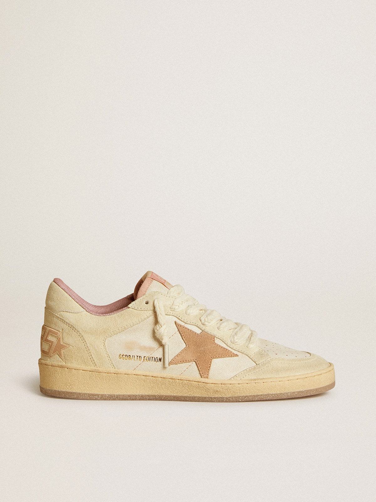 Ball Star LTD in leather and suede with suede star and heel tab| Golden Goose