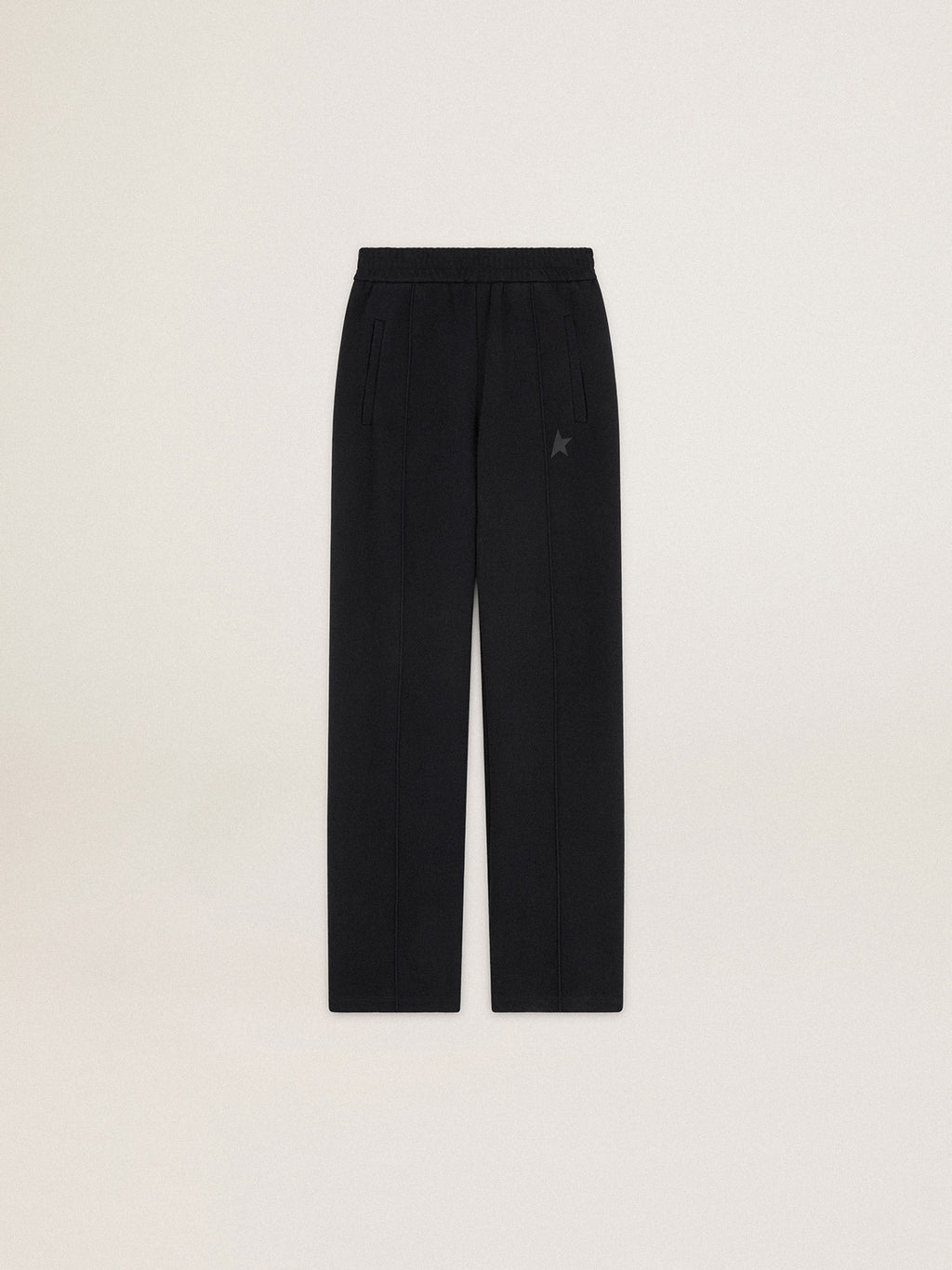 Women's black joggers with star on the front| Golden Goose
