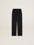 Women's black joggers with star on the front| Golden Goose