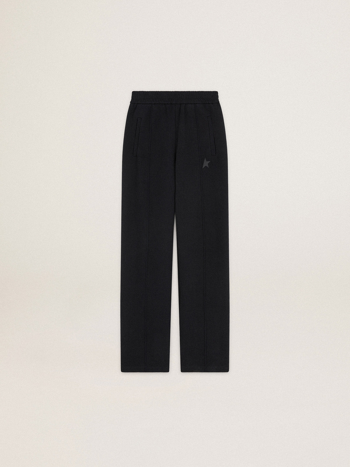 Women's black joggers with star on the front| Golden Goose
