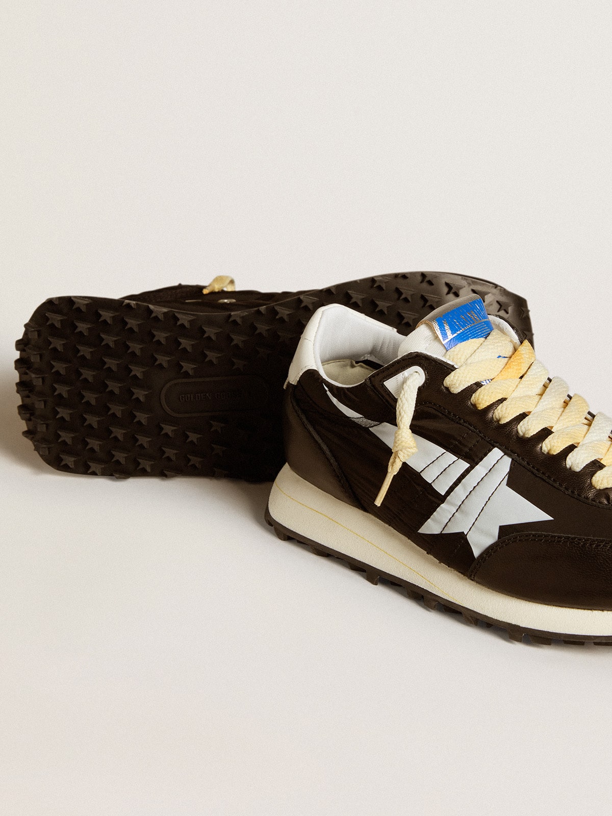 Women's Marathon with black nylon upper and white star| Golden Goose
