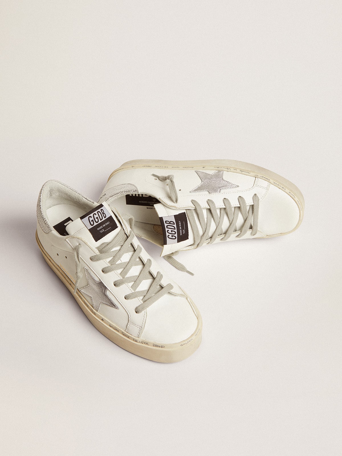 Women's Hi Star sneakers with silver heel tab| Golden Goose