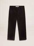 Black cotton gabardine chinos| Golden Goose