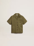 Boys' military-green shirt| Golden Goose