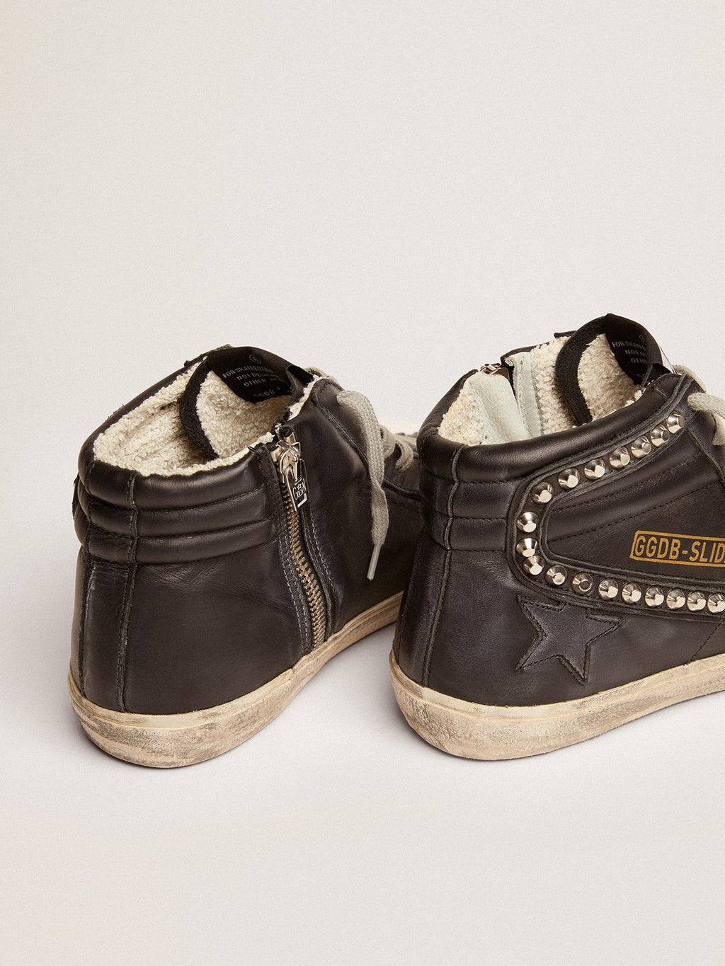 Women's Slide high-top sneakers with studs| Golden Goose
