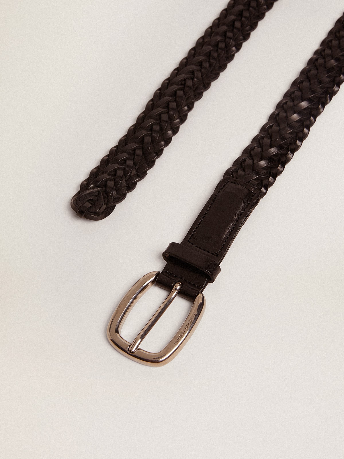 Women's black leather belt| Golden Goose