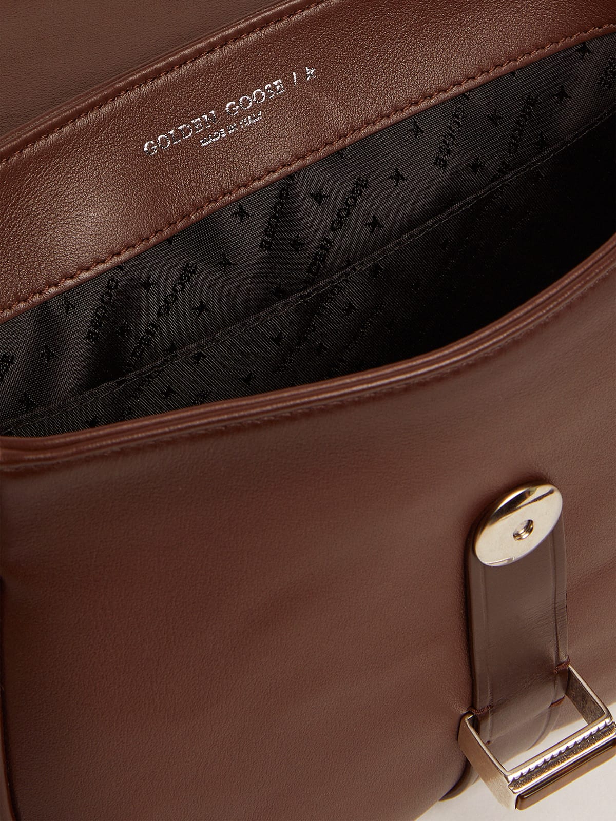 Women's small Rodeo Bag in dark tan leather| Golden Goose