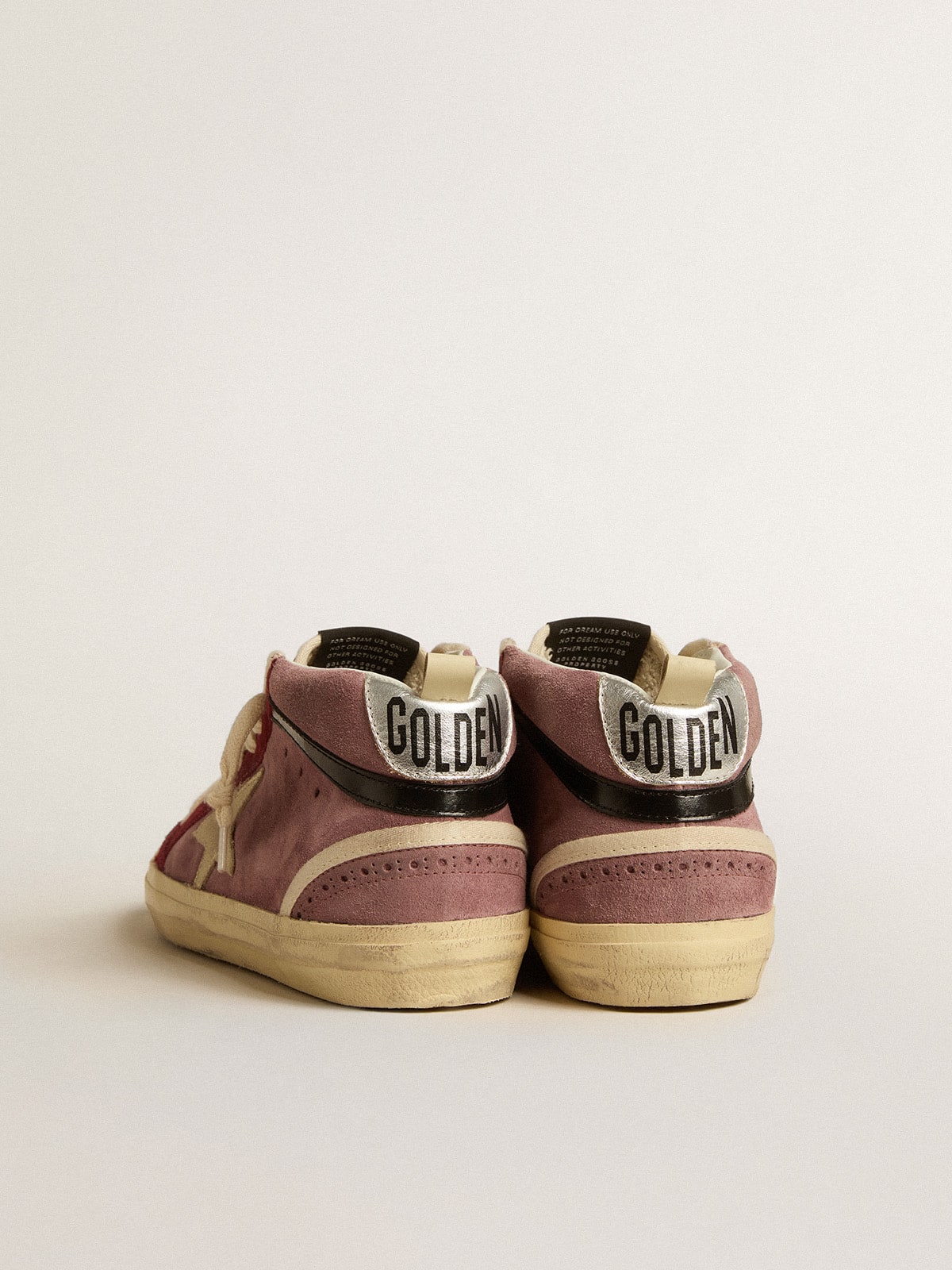 Mid Star LTD in violet suede with platinum leather star and black flash| Golden Goose