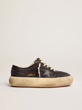 Men's Space-Star shoes in quilted black nylon with shearling lining| Golden Goose