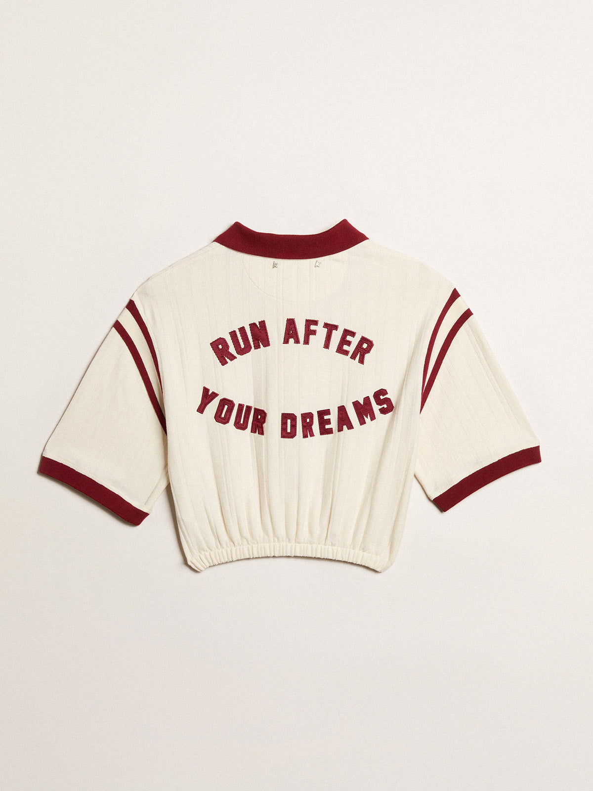 Exclusive HAUS of Dreamers t-shirt polo in aged white| Golden Goose