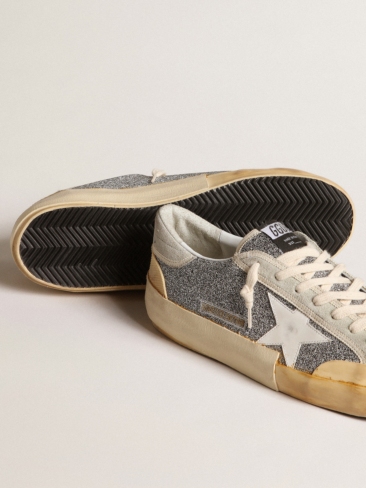 Men's Super-Star LAB with white star and Swarovski glitter upper| Golden Goose