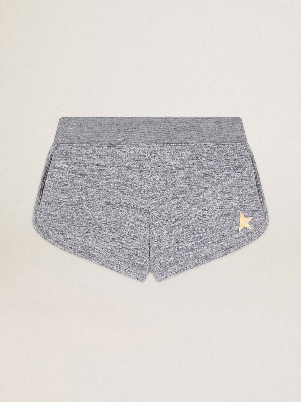Melange gray shorts with gold star| Golden Goose