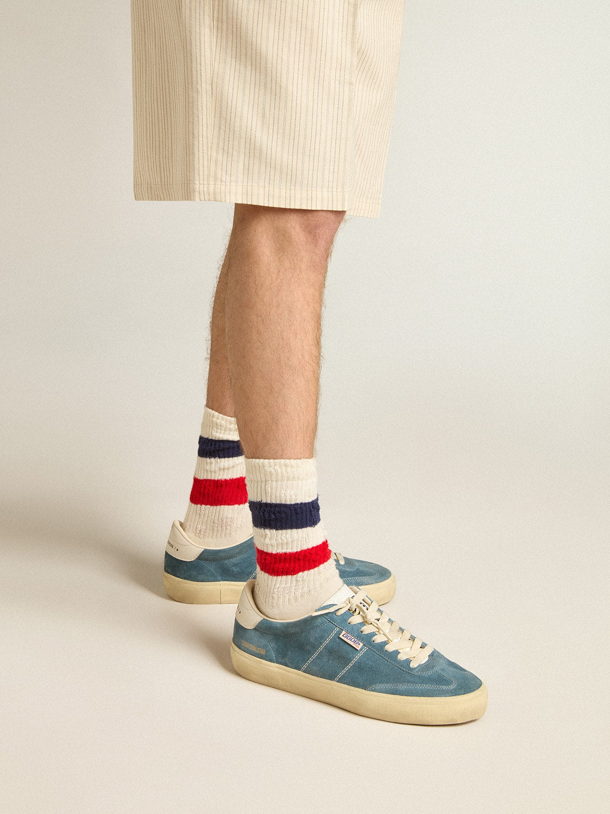 Men's Soul Star in bright blue suede| Golden Goose