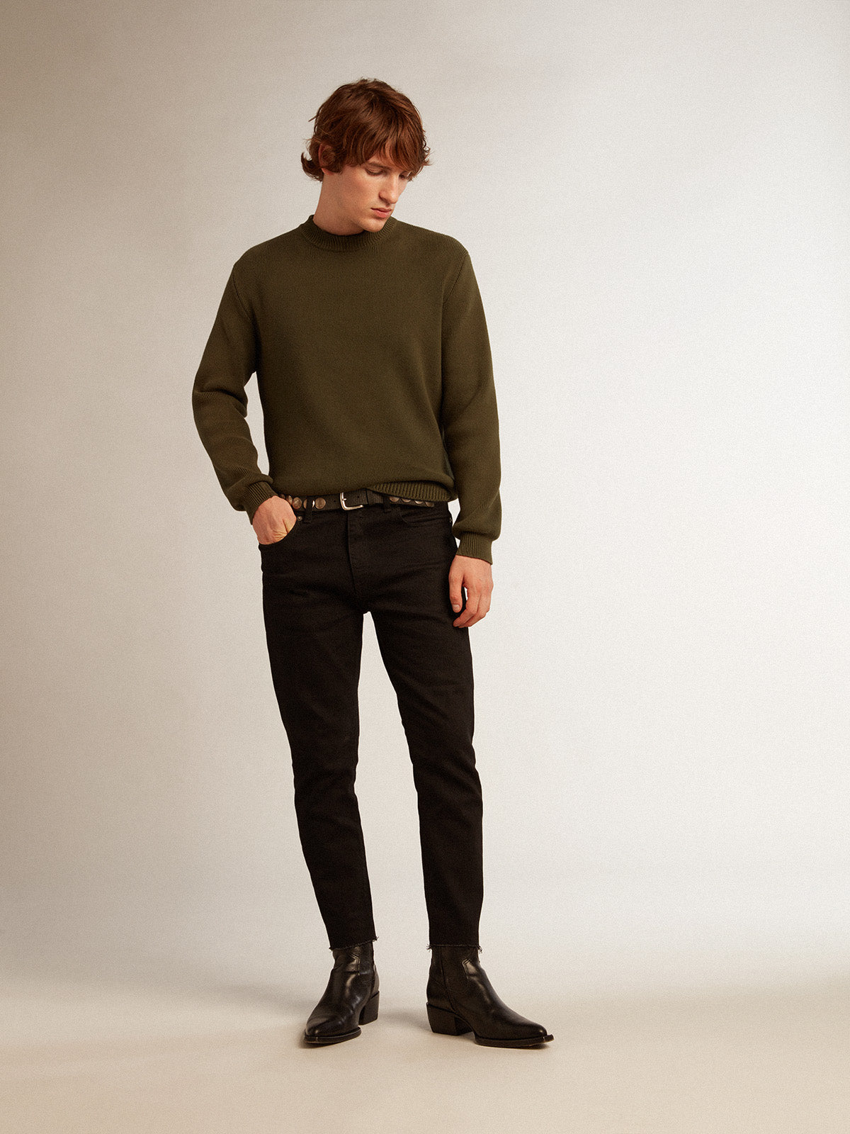 Men's black skinny jeans| Golden Goose