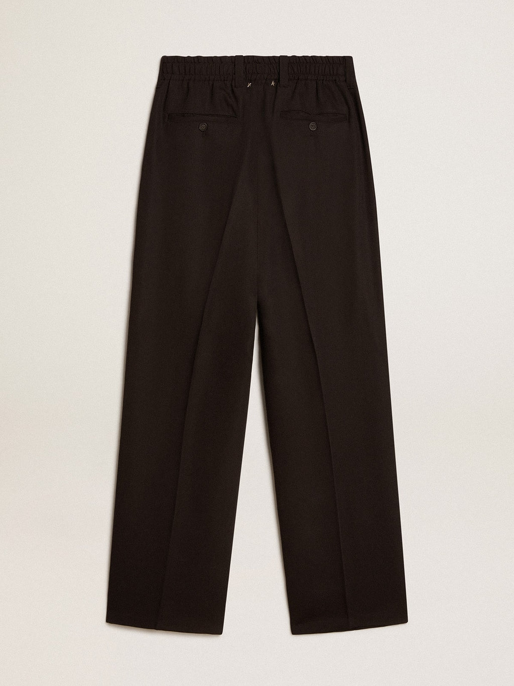 Black wool and viscose blend pants| Golden Goose