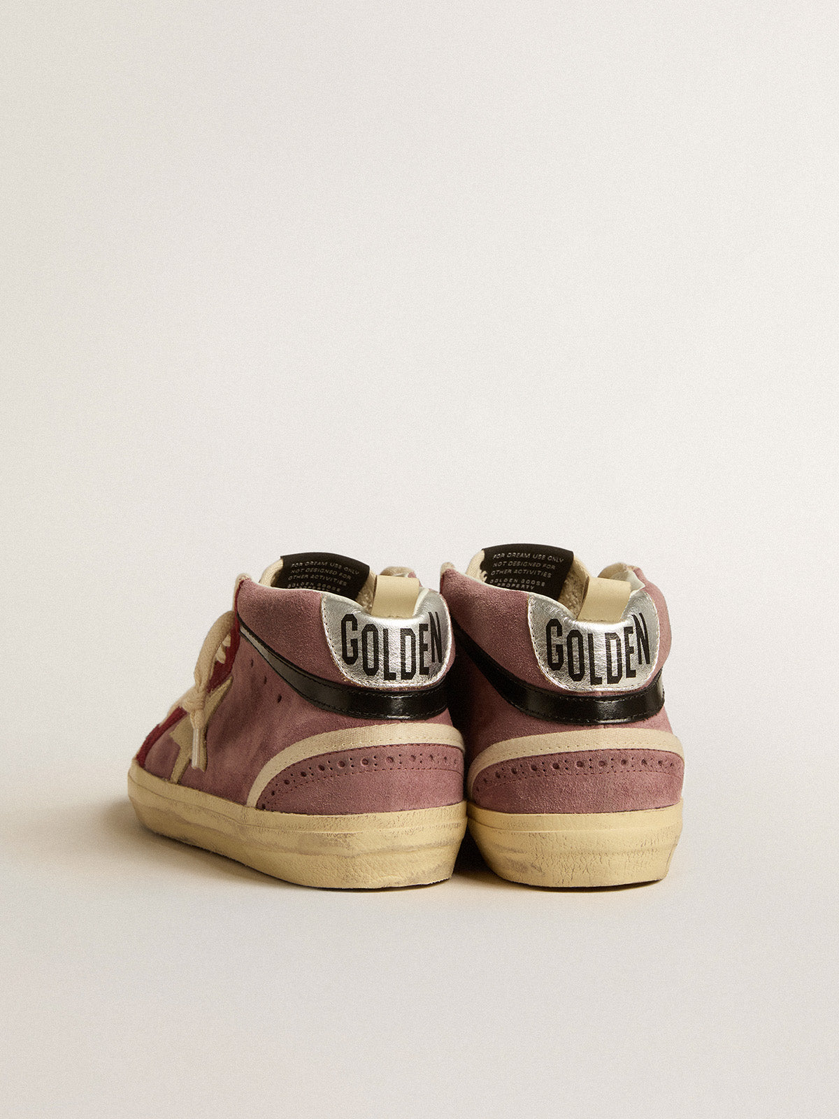 Mid Star LTD in violet suede with platinum leather star and black flash| Golden Goose