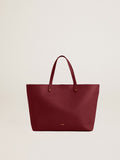 Burgundy Pasadena Bag in smooth leather with gold logo| Golden Goose