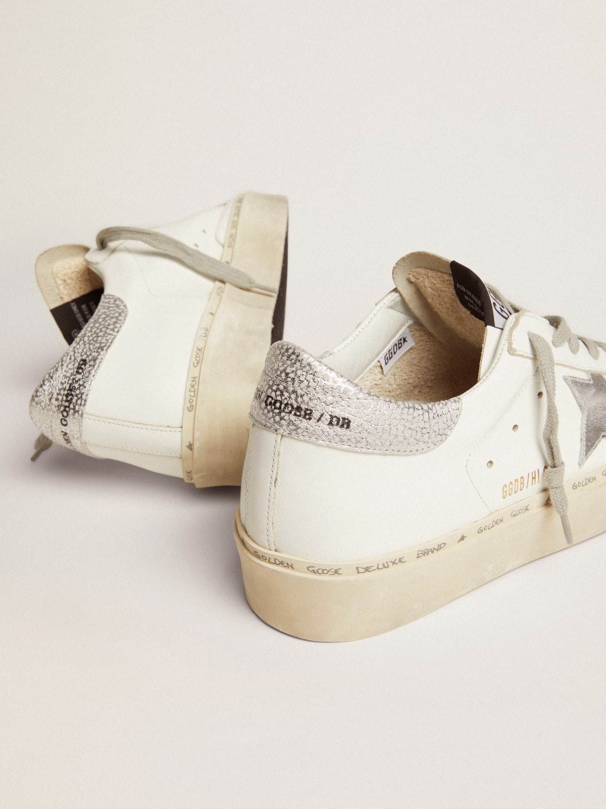 Women's Hi Star sneakers with silver heel tab| Golden Goose