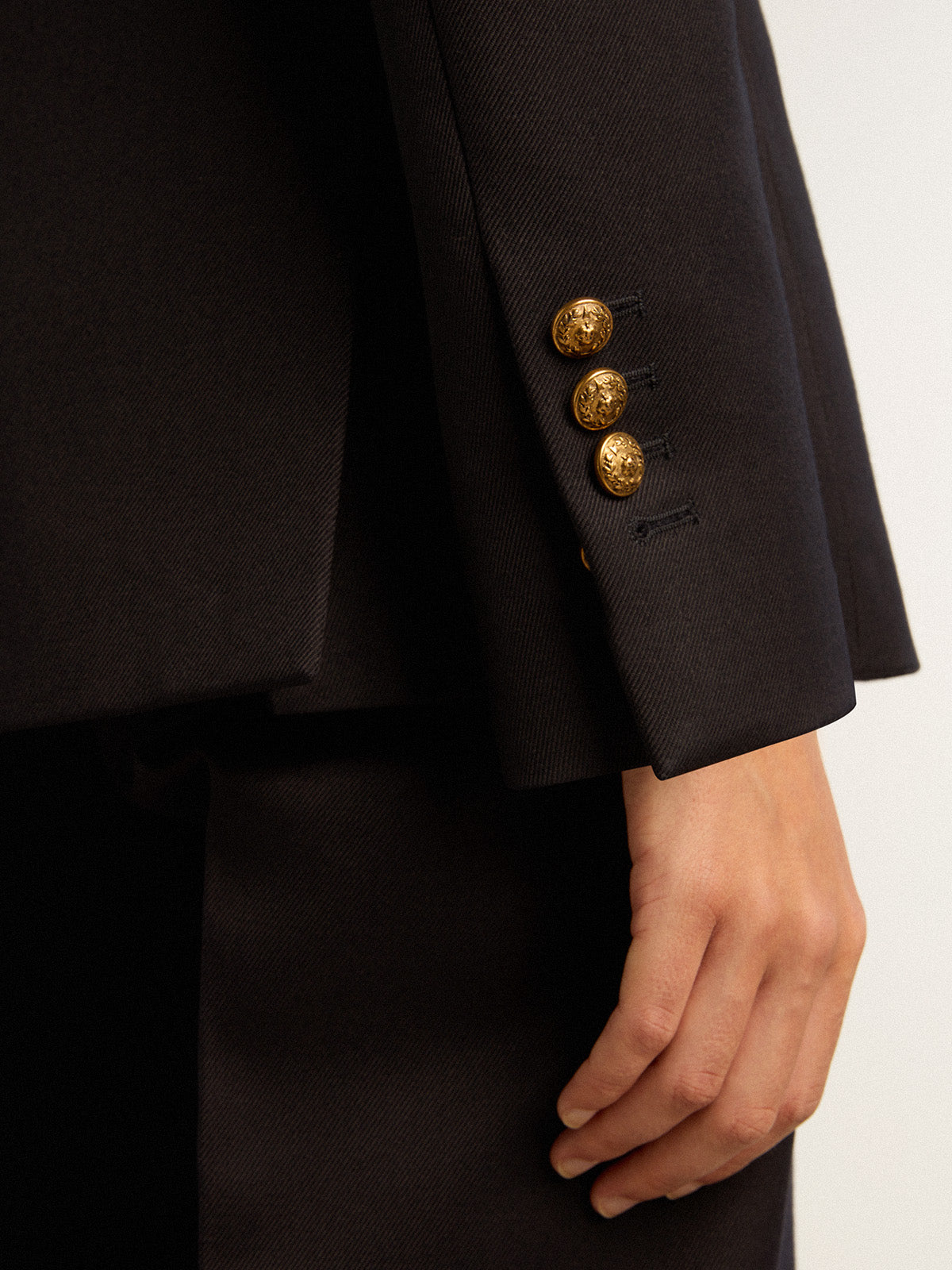 Women's double-breasted blue blazer| Golden Goose
