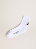 White Star Collection socks with contrasting black star| Golden Goose