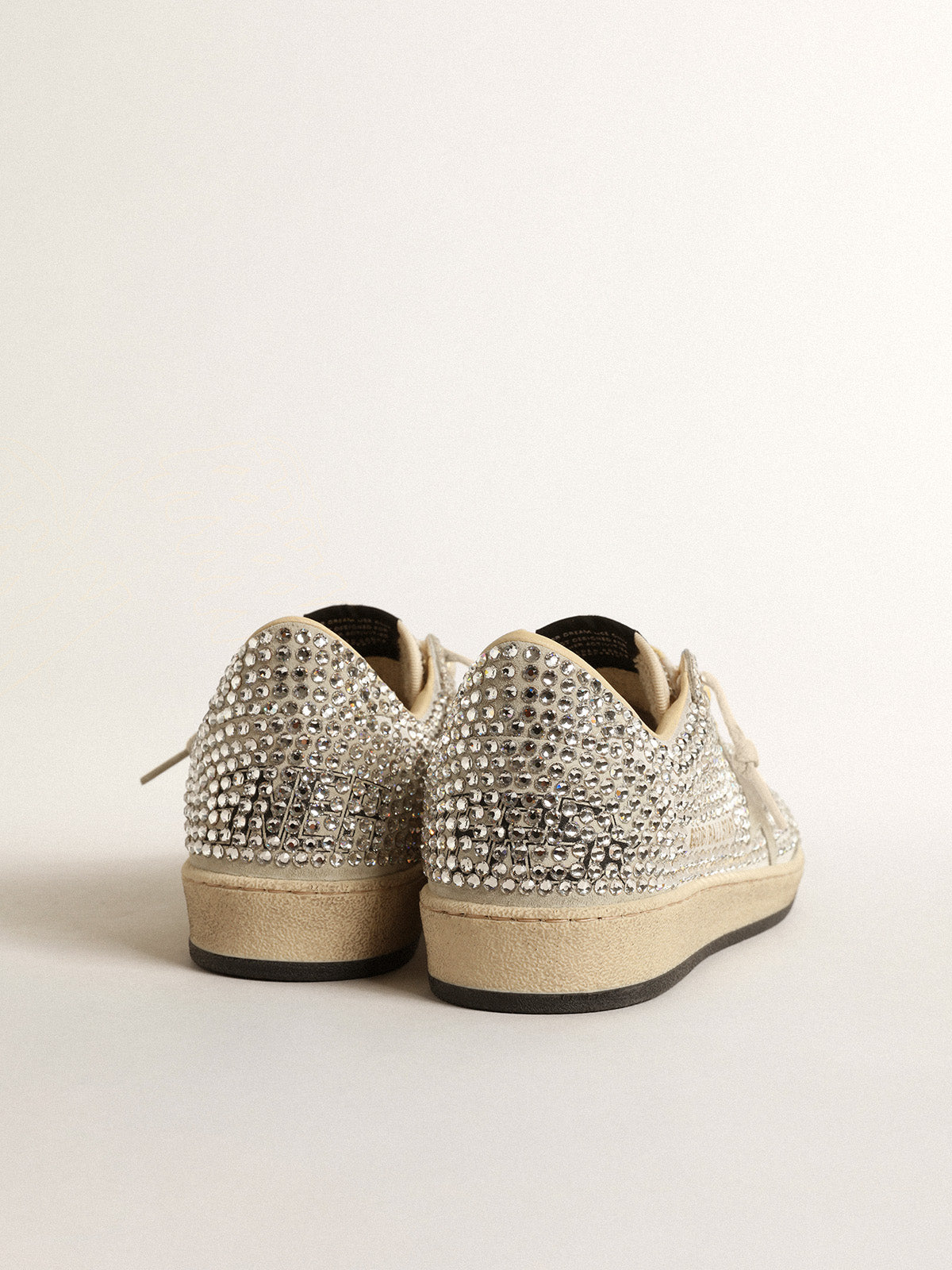 Ball Star LTD with Swarovski crystals and gray suede star| Golden Goose